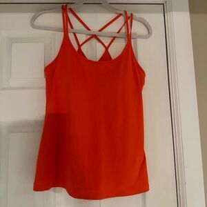 Old Navy active medium orange tank top with built in sports bra